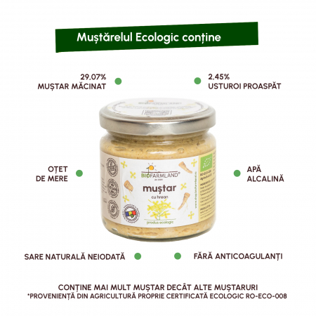 Muștar cu Hrean ecologic - 195g [2]