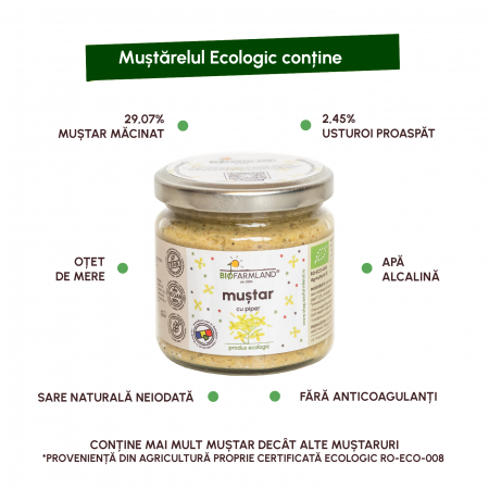 Muștar cu Piper ecologic - 195g [2]