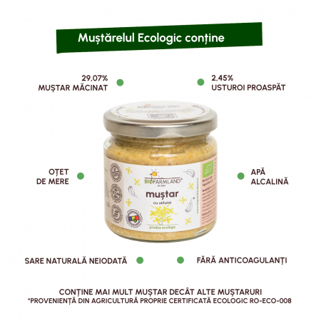 Muștar cu Usturoi ecologic - 195g [2]