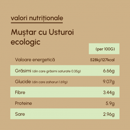 Muștar cu Usturoi ecologic - 195g [4]