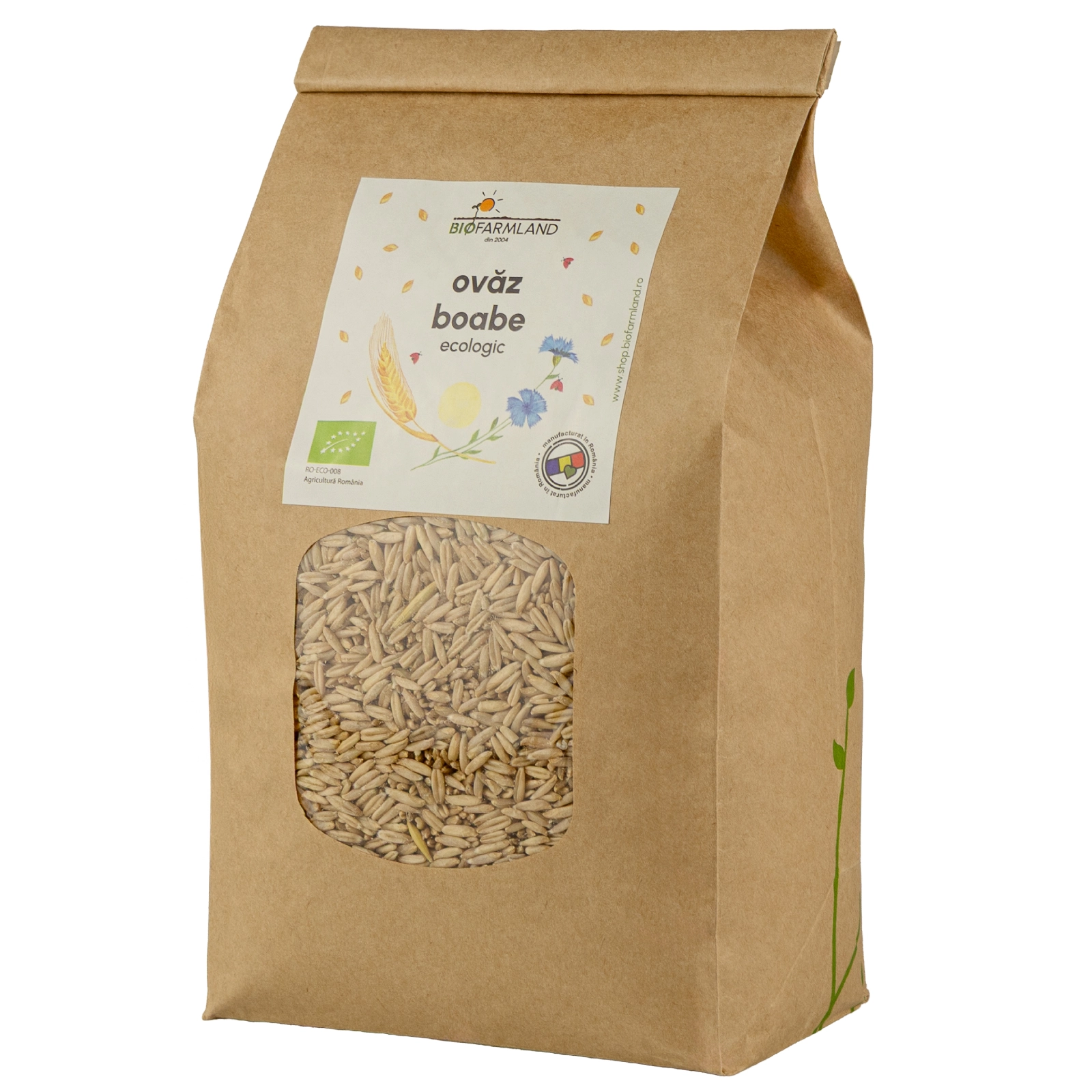 Cereale Ovăz boabe întregi - Ovăz boabe întregi ecologice - 1kg
