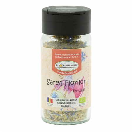 Condimente bio - Sarea Florilor ECOLOGIC - 60g (Flacon Sticlă)