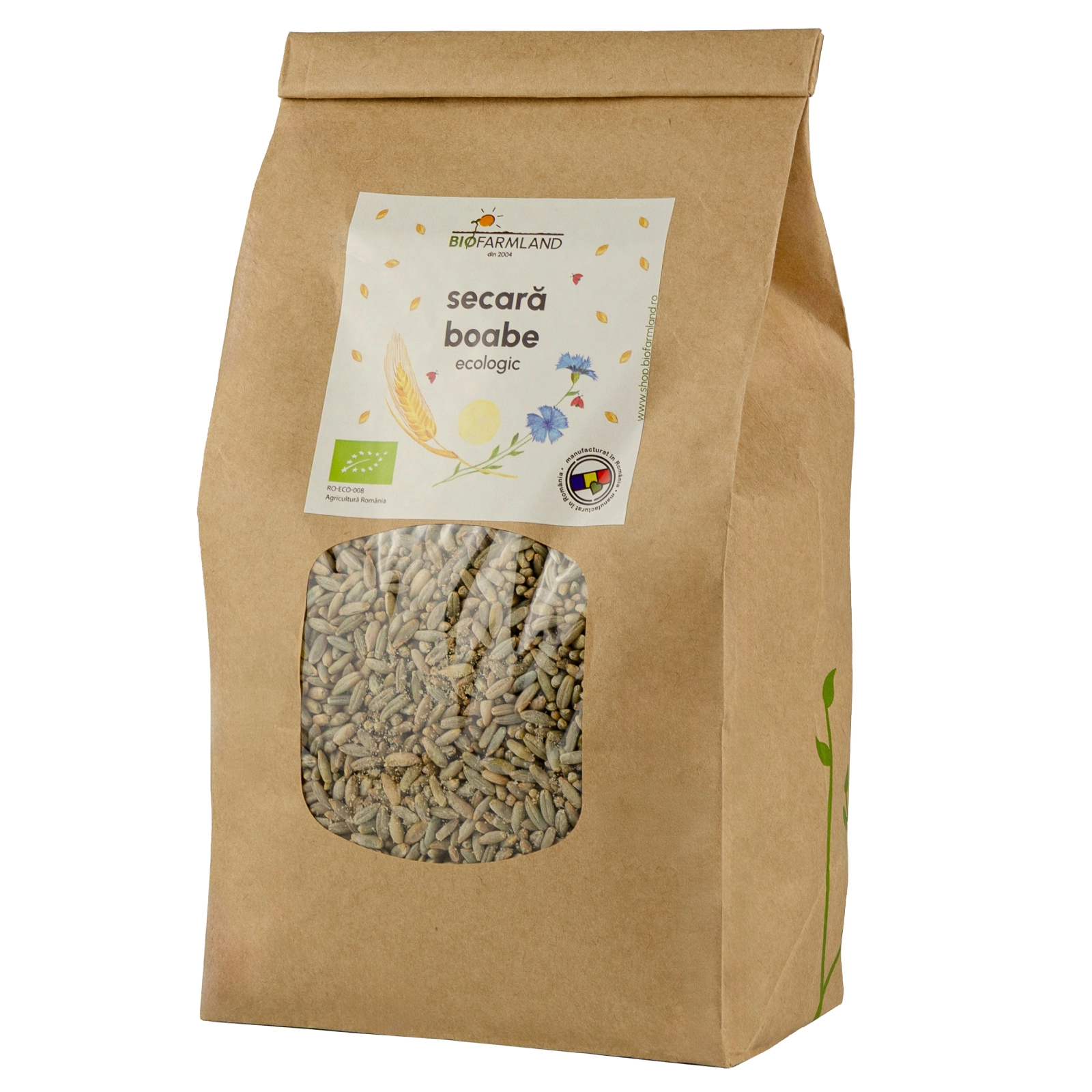 Secară boabe cereale ecologice - 1kg