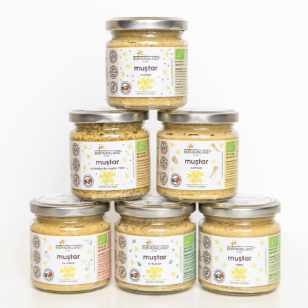 Sortimente - Sortiment 6 borcane muștar ecologic - 1,17 kg