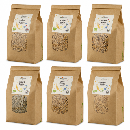 Cereale bio - Sortiment 5 Tipuri de cereale Boabe I - 3,75 kg