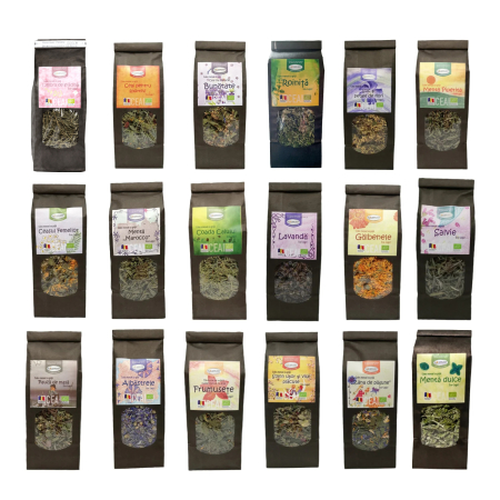 Ceaiuri bio - Sortiment ECOLOGIC 18 Ceaiuri - 720g