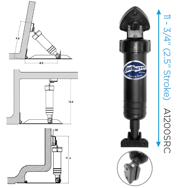 Bennett Sport Trim Tab (M80/M120) Kituri hidraulice [3]