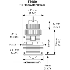 Raymarine sonda de viteza & temperatura  ST950 [3]