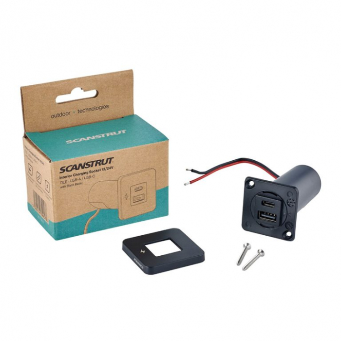Scanstrut USB-A / USB-C Interiors Charging Socket 12/24V [2]