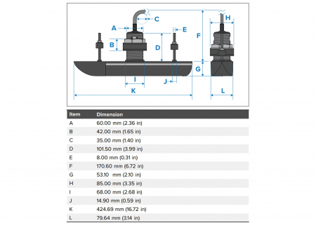 Raymarine sonda thru-hull RealVision 3D RVM [3]