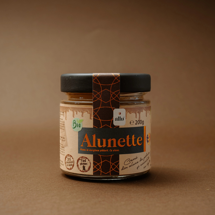 Crema de alune de padure Bio Alunette și Ciocolată cu lapte [1]