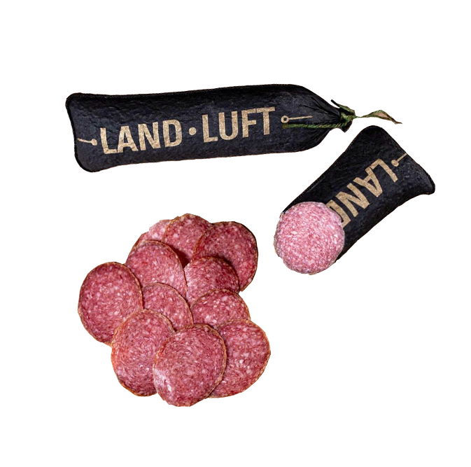 Salam Bio de vită cu grăsime de porc în ambalaj textil [1]