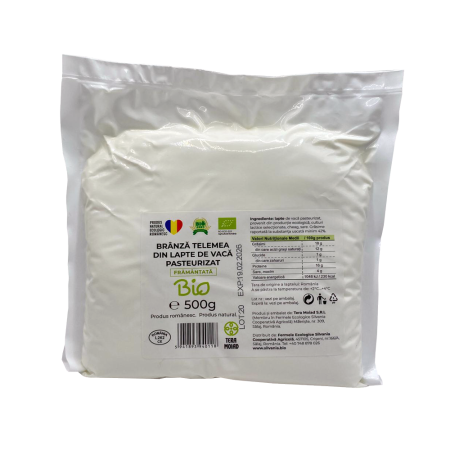 Lactate - Brânză Telemea Frământată BIO din lapte de vacă pasteurizat