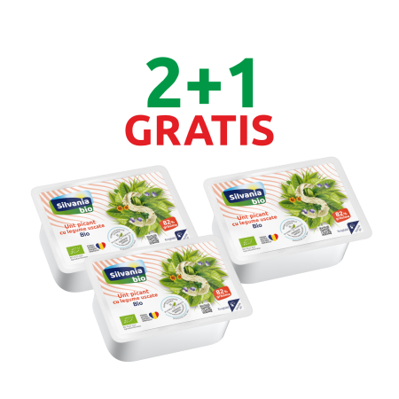 Lactate - 2+1 GRATIS Unt picant Bio cu legume uscate 82% grăsime