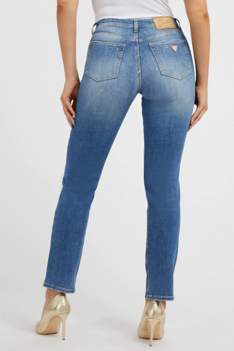 Blugi dama guess drept cu rupturi decorative [2]