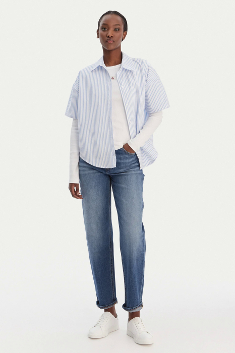 Calvin Klein LV047E907G Light Blue Denim Women’s High-Waisted Jeans [3]