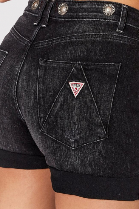 Pantaloni scurti Guess din denim cu detalii cu aspect deteriorat [3]