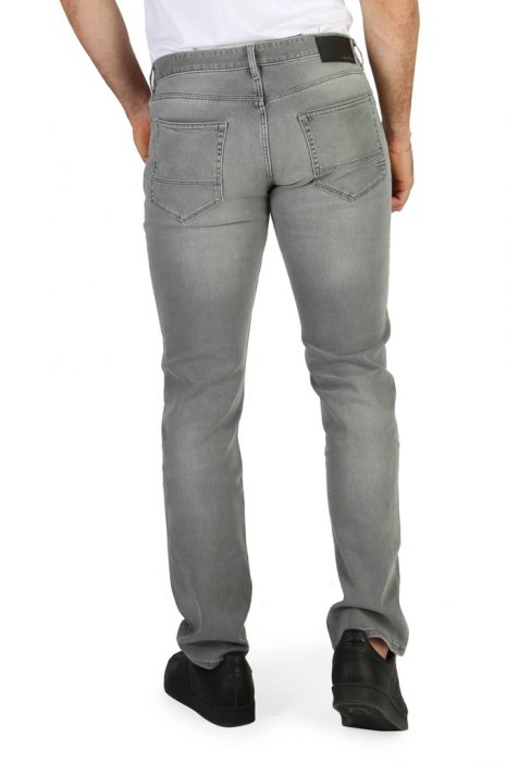 Blugi slim fit cu talie joasa Calvin Klein, culoare Gri, marimea W32-L32 US [2]