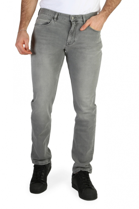 Blugi slim fit cu talie joasa Calvin Klein, culoare Gri, marimea W34-L32 US [1]