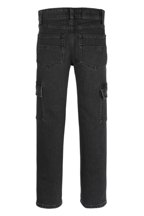 Blugi baieti Calvin Klein IB0IB02520T negri stil cargo cu buzunare [3]