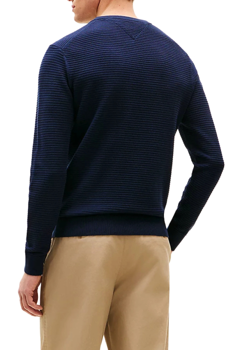 Pulover barbati Tommy Hilfiger bleumarin cu logo brodat [2]