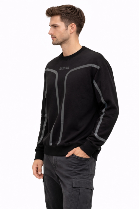 Bluza barbati Guess verde cu logo si design modern [3]