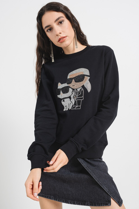 Bluza dama Karl Lagerfeld cu logo din strasuri [4]