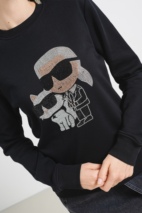 Bluza dama Karl Lagerfeld cu logo din strasuri [6]