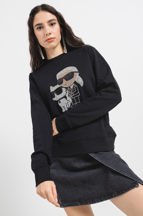 Bluza dama Karl Lagerfeld cu logo din strasuri [1]
