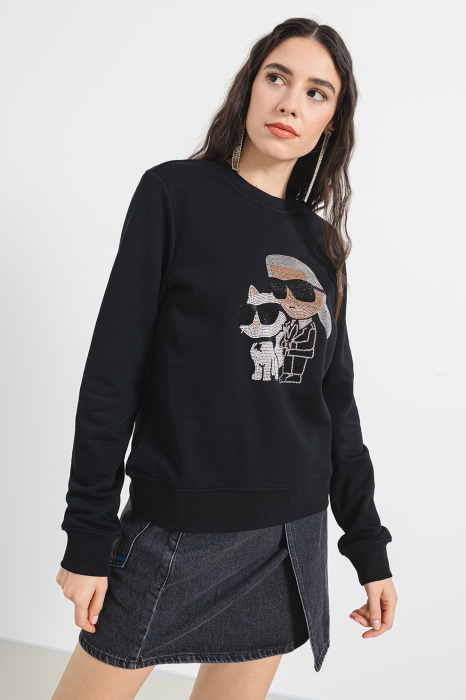 Bluza dama Karl Lagerfeld cu logo din strasuri [5]