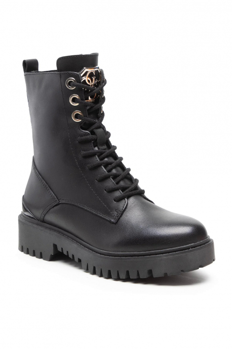 Bocanci  dama Guess de piele cu logo metalic [2]