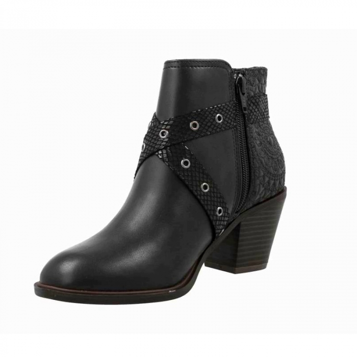 Botine Desigual de piele ecologica cu toc inalt [3]