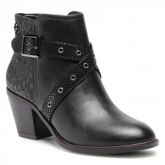 Botine Desigual de piele ecologica cu toc inalt [6]