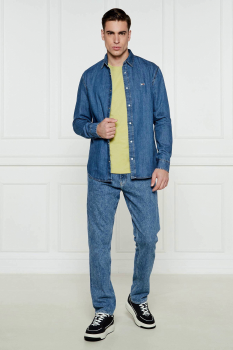 Camasa Tommy Jeans din denim cu capse [3]