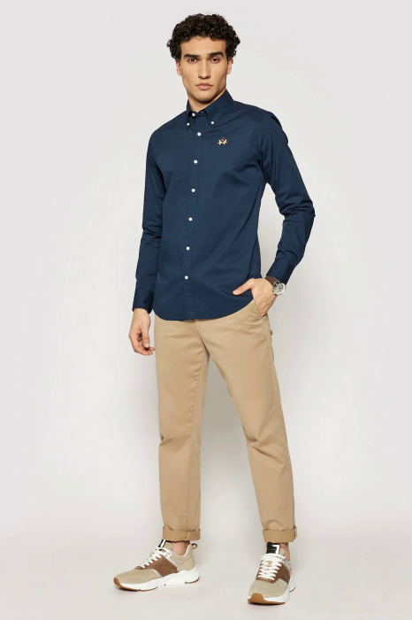 Camasa La Martina Slim fit cu logo brodat CCMC02 [3]