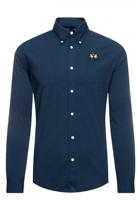 Camasa La Martina Slim fit cu logo brodat CCMC02 [5]
