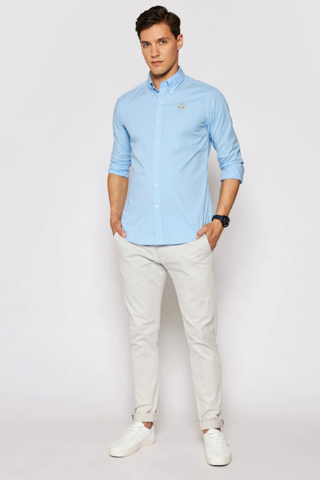 La Martina Slim fit shirt with embroidered logo CCMC02 [3]