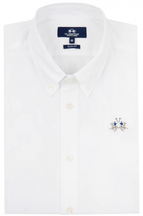 Camasa La Martina Slim fit cu logo brodat CCMC02 [6]