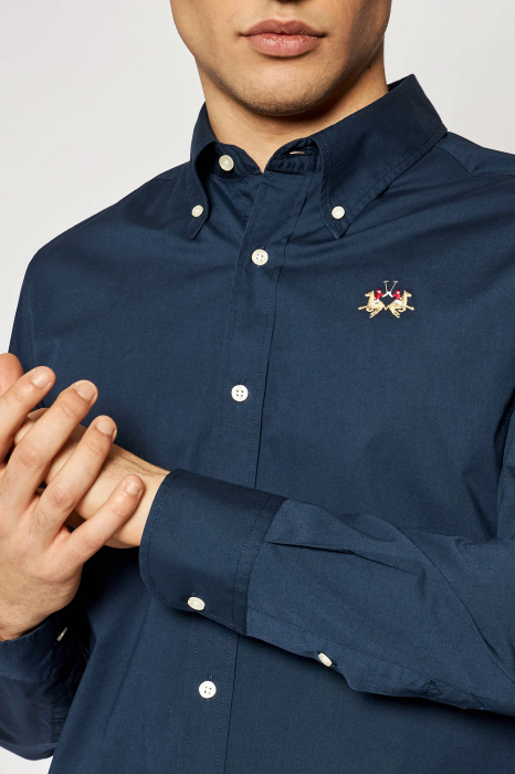 Camasa La Martina Slim fit cu logo brodat CCMC02 [4]