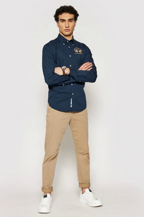 La Martina regular fit shirt with embroidered logo CCMC01 [3]