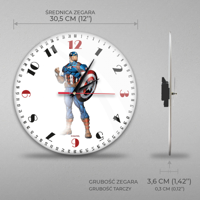 Ceas perete Avengers Captain America [2]
