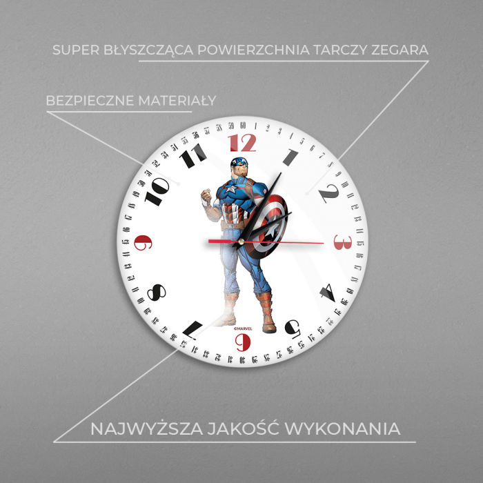 Ceas perete Avengers Captain America [3]