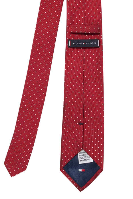 Cravata Tommy Hilfiger MW0MW39123 rosie cu buline din matase eleganta [2]