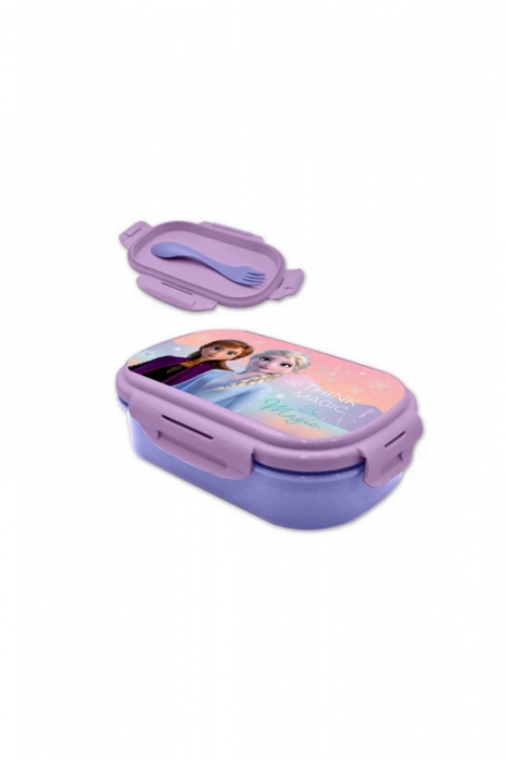 Cutie sandvis cu tacamuri si sticla de apa 400ml tritan Frozen [2]