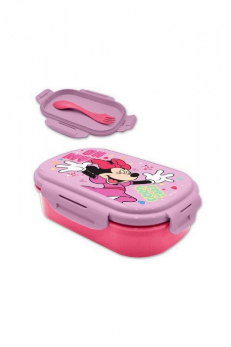Cutie sandvis cu tacamuri si sticla de apa 400ml tritan Minnie Mouse [2]