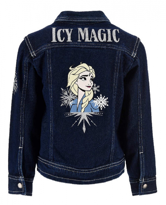 Jacheta din denim fetite Frozen [2]