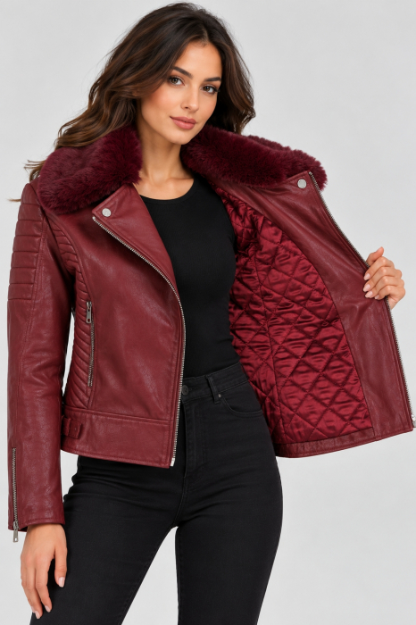 Guess W5BL35 Women's Biker Jacket [3]
