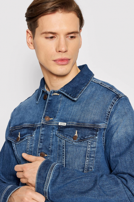 Jacheta de denim Guess cu aspect decolorat M1YXN1 [4]