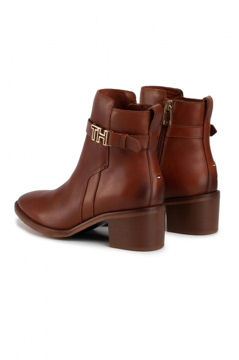 Ghete Tommy Hilfiger Botine Th Hardware Leather Mid Bootie [4]