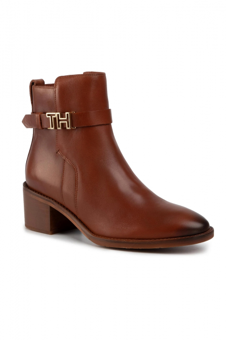 Ghete Tommy Hilfiger Botine Th Hardware Leather Mid Bootie [3]